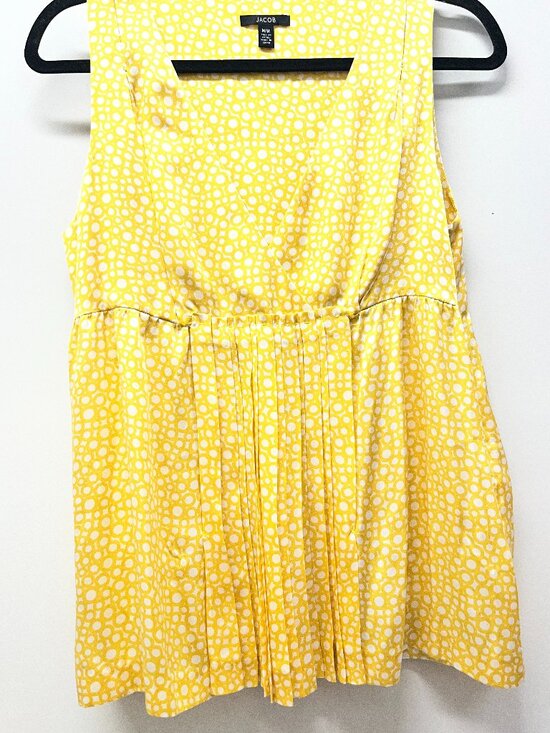 Jacob Tops - Jacob Yellow Silk Sleeveless top